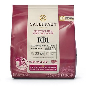 Callebaut Ruby 47.3% Belgian Chocolate Couverture - 400g Bag